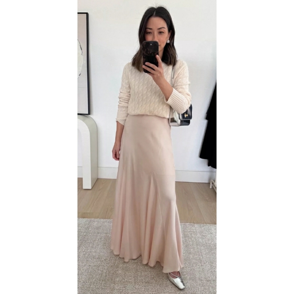 J.Crew Collection drapey slip skirt in featherweight satin - Picture 10 of 15